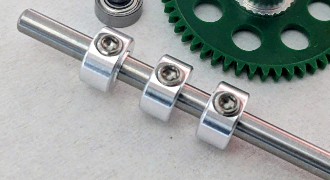 Locking collars for 3mm slot car axles- Pack of 3